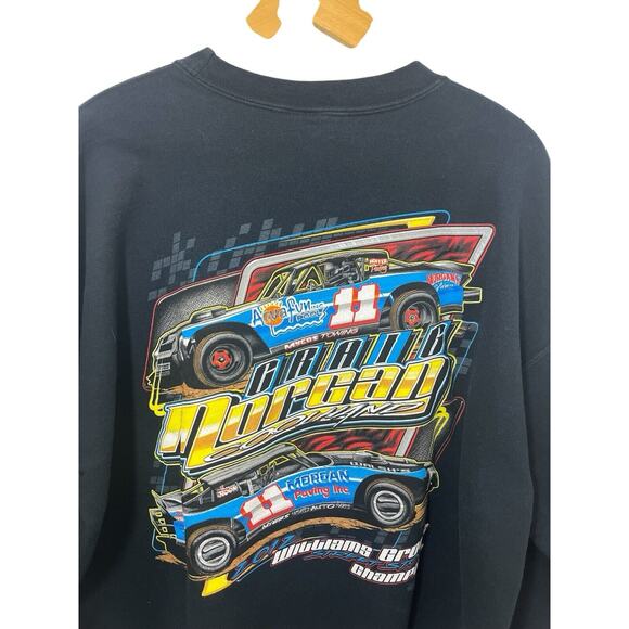 Vtg Race Car Sweatshirt Crewneck XL Black Williams Grove Large Y2K PA Speedway - Picture 5 of 10